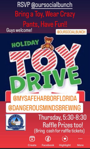 My Safe Harbor Toy Drive flyer, 2022